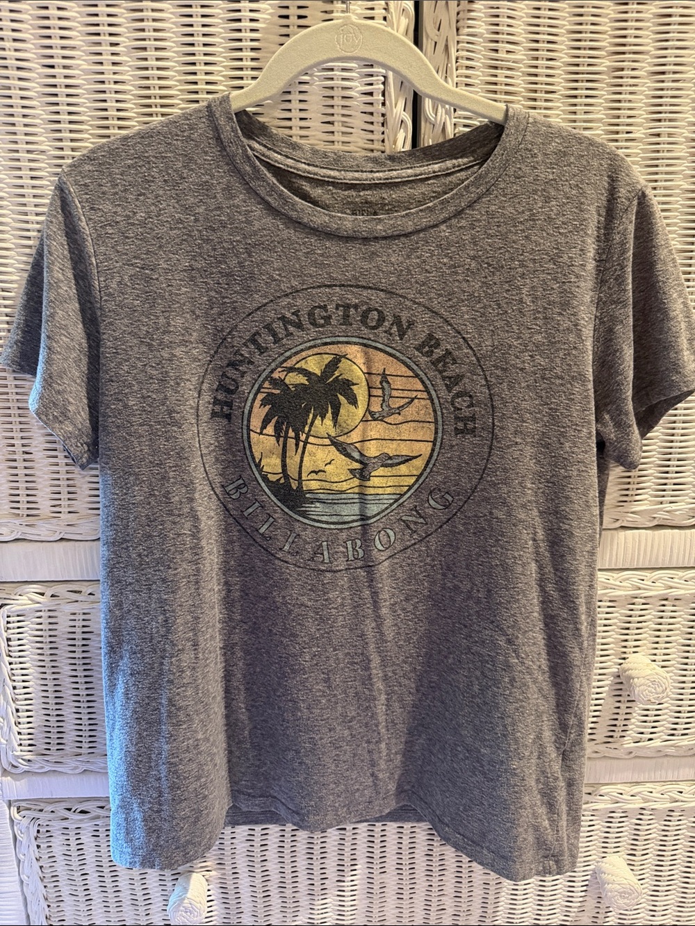 Billabong Gray Short-Sleeve Huntington Beach Graphic Tee